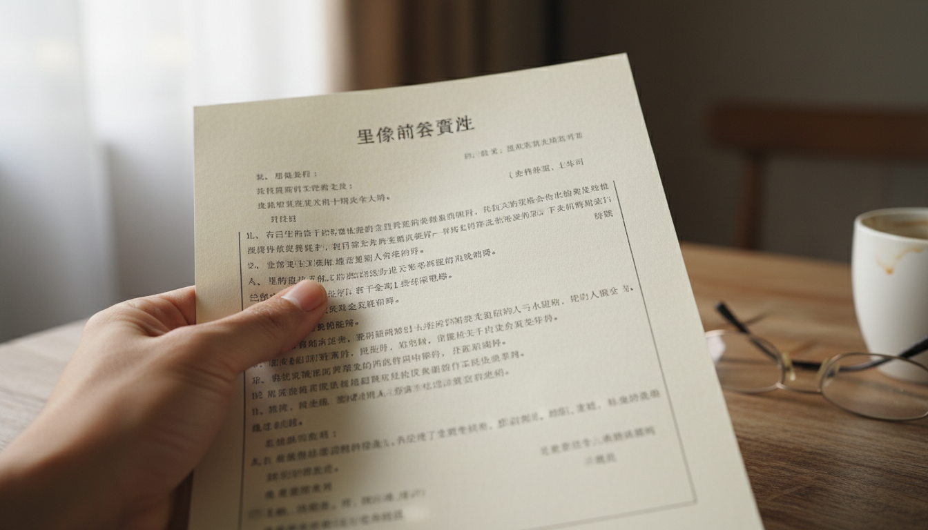 Reviewing Chinese housing rental contract