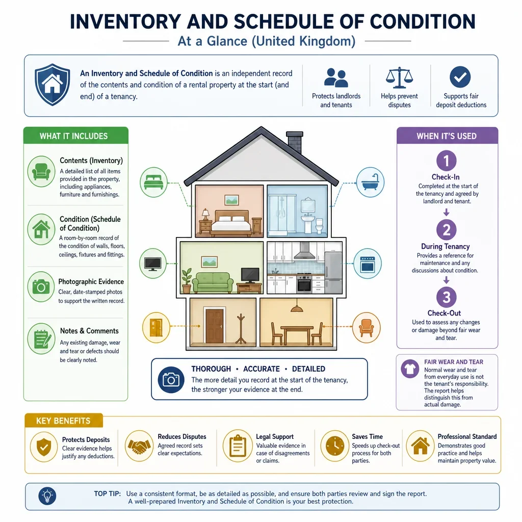 Inventory and Schedule of Condition Terminology