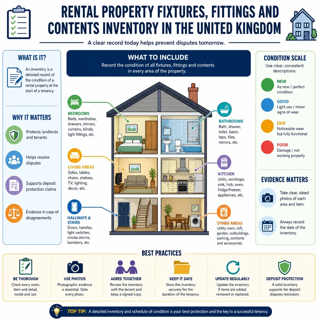 Rental Property Fixtures Fittings and Contents Inventory