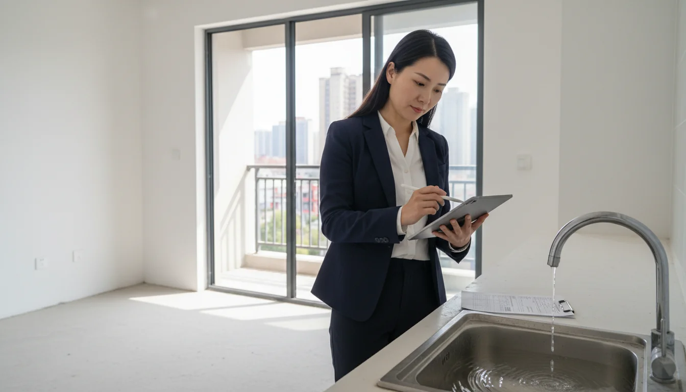 Reviewing house inspection checklist