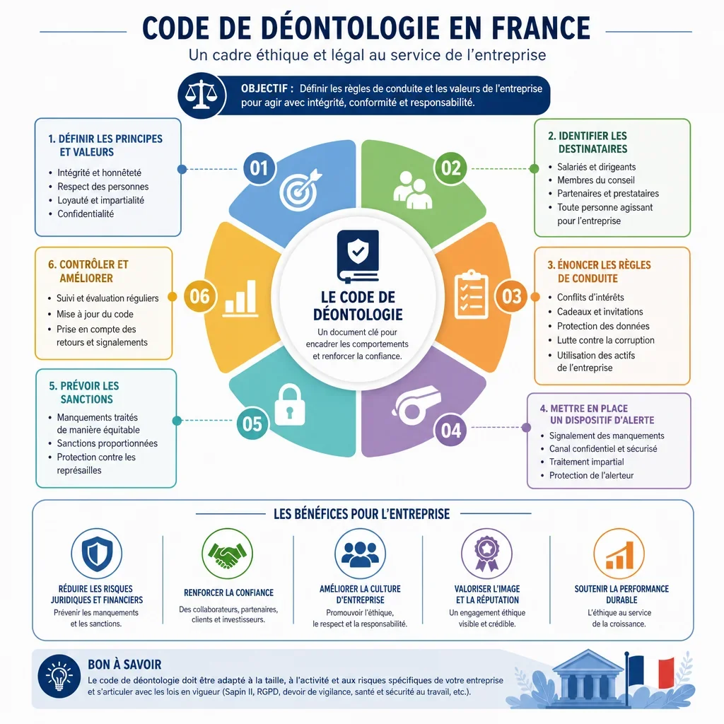 Références juridiques utiles pour un code de déontologie en France