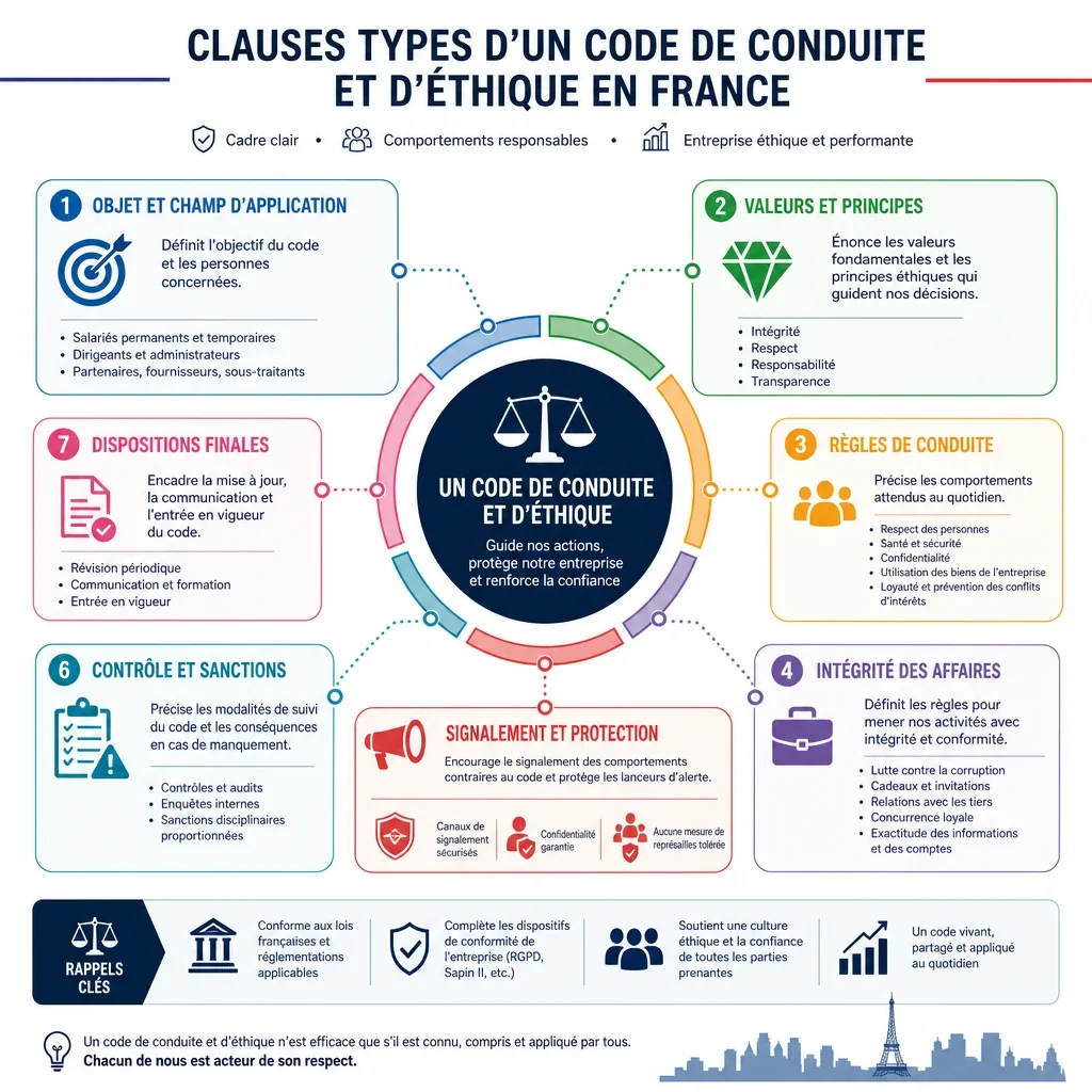 Clauses types d’un code de conduite et d’éthique