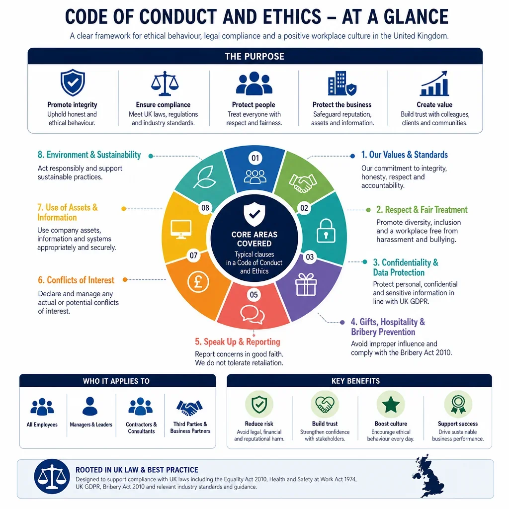 Code of conduct and ethics clause catalogue
