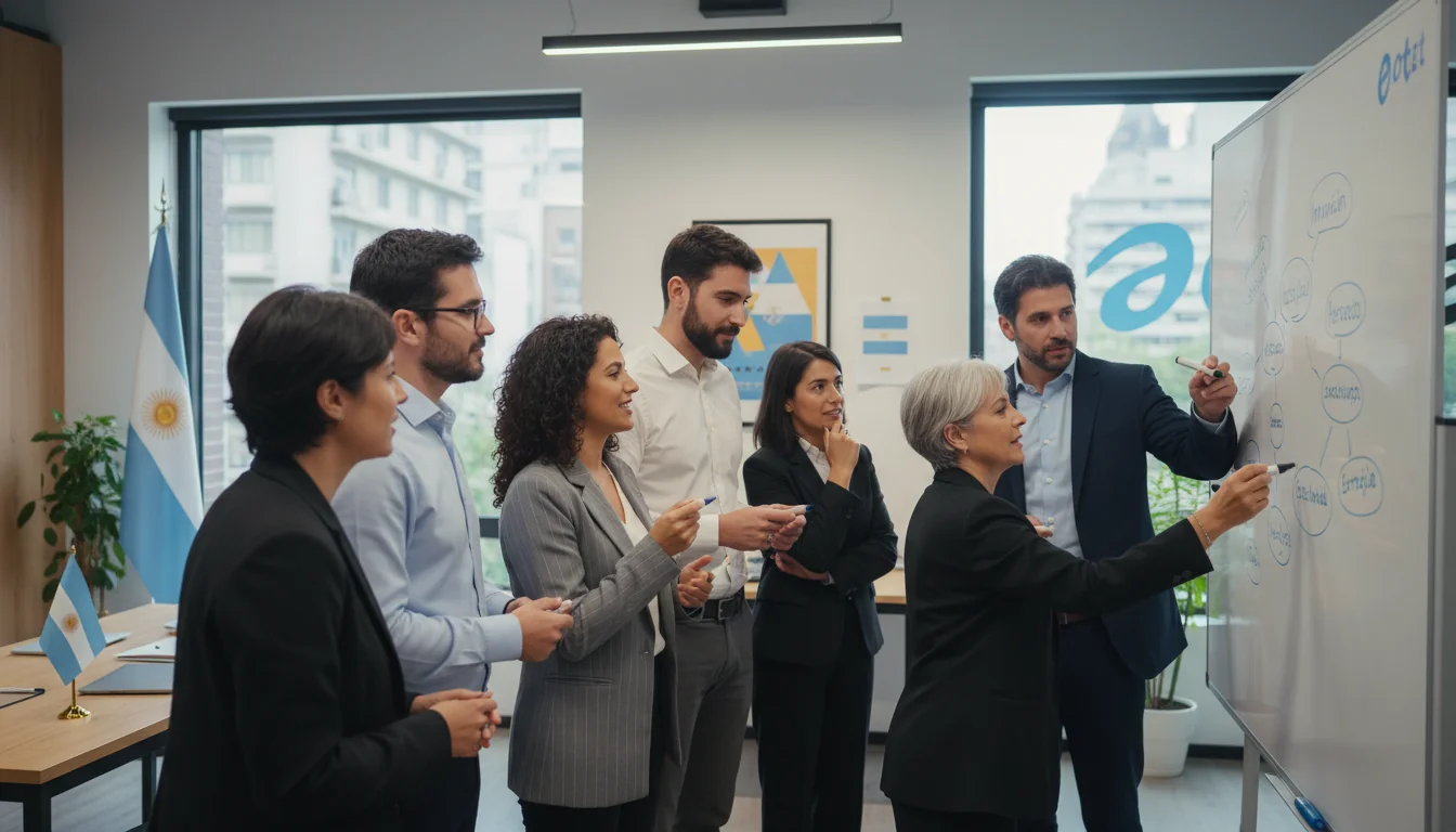 Inclusive team brainstorming session in workplace