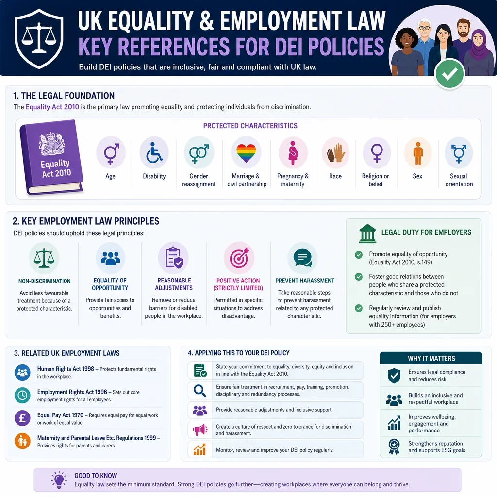 UK Equality and Employment Law References for DEI Policies