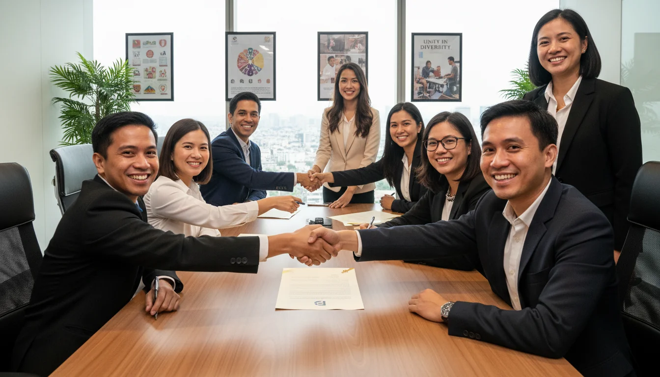 Inclusive workplace signing inclusion agreement