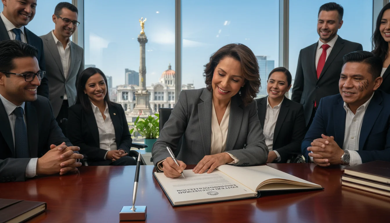 Signing corporate DEI commitment document