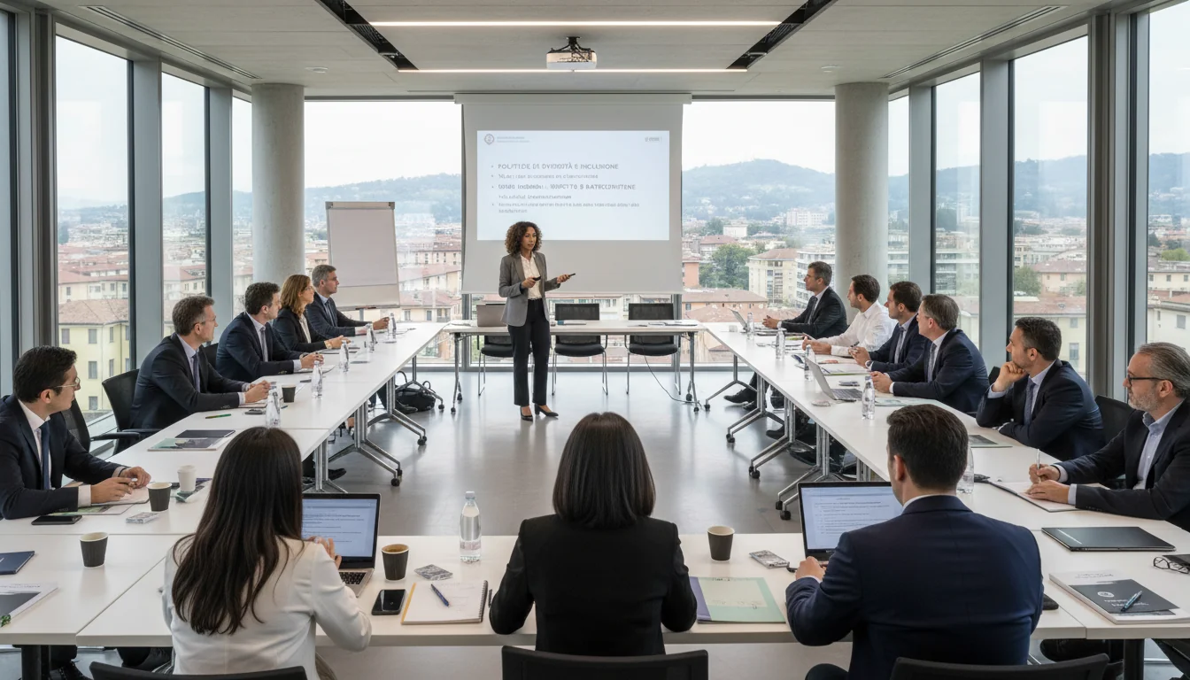 Corporate DEI training session in Italy