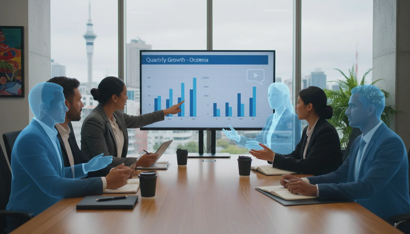 Team meeting in hybrid environment