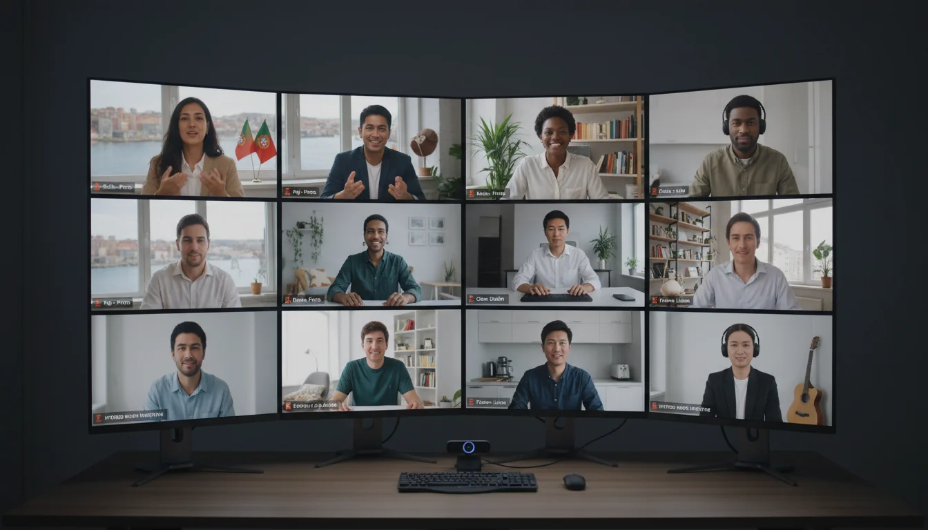 Team collaborating remotely in Portugal