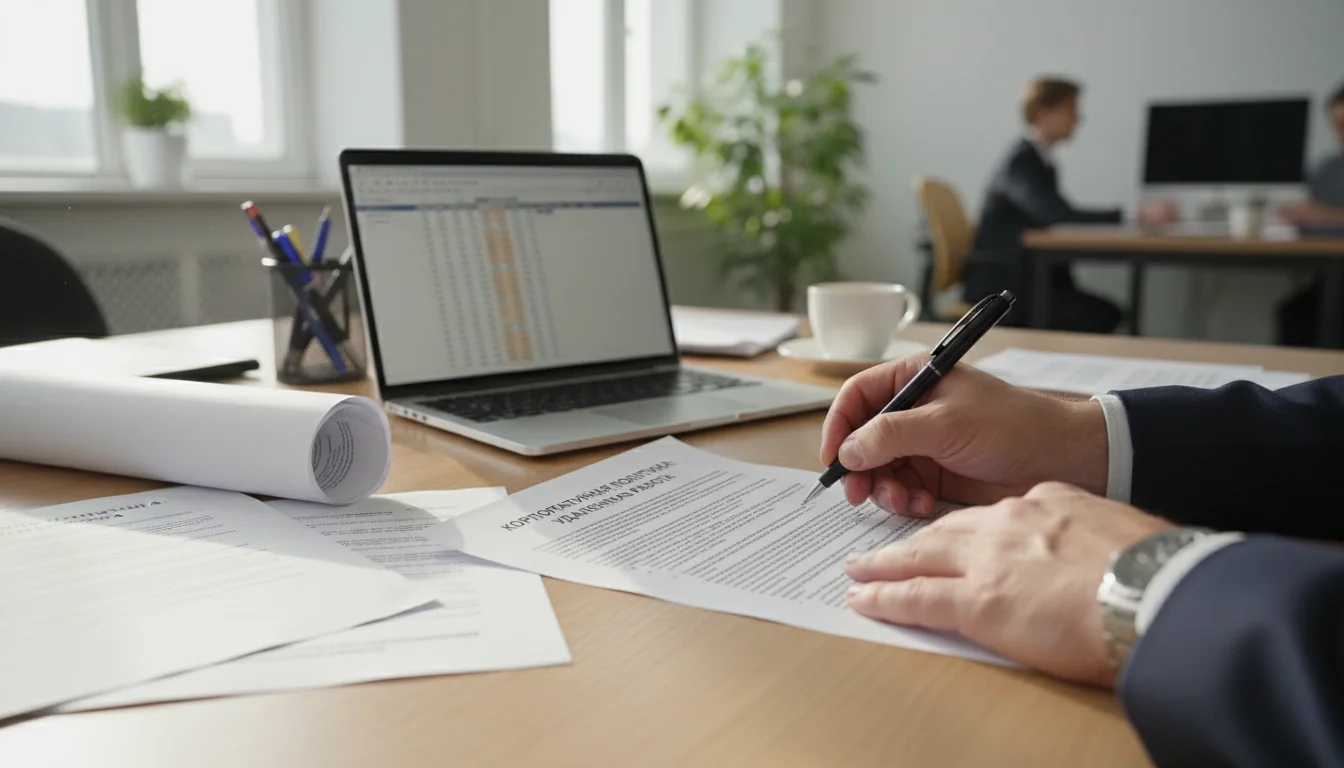 Signing remote work policy document