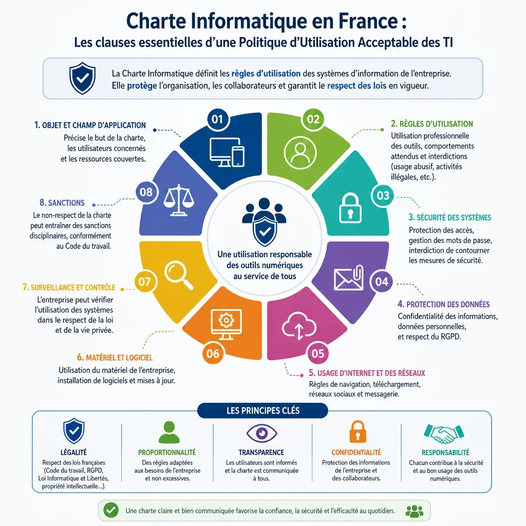 Catalogue des clauses d\u2019une charte informatique