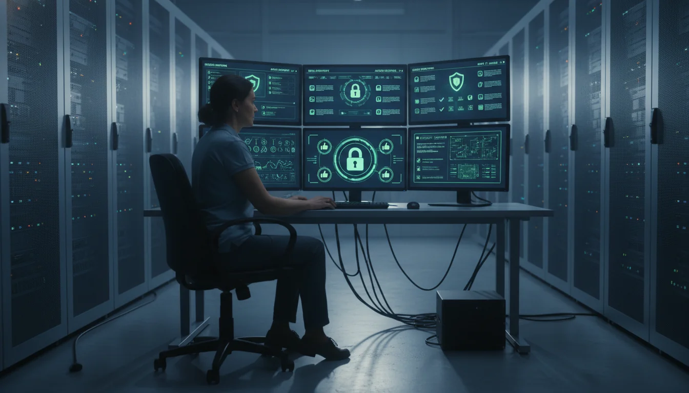 Secure computer network illustration