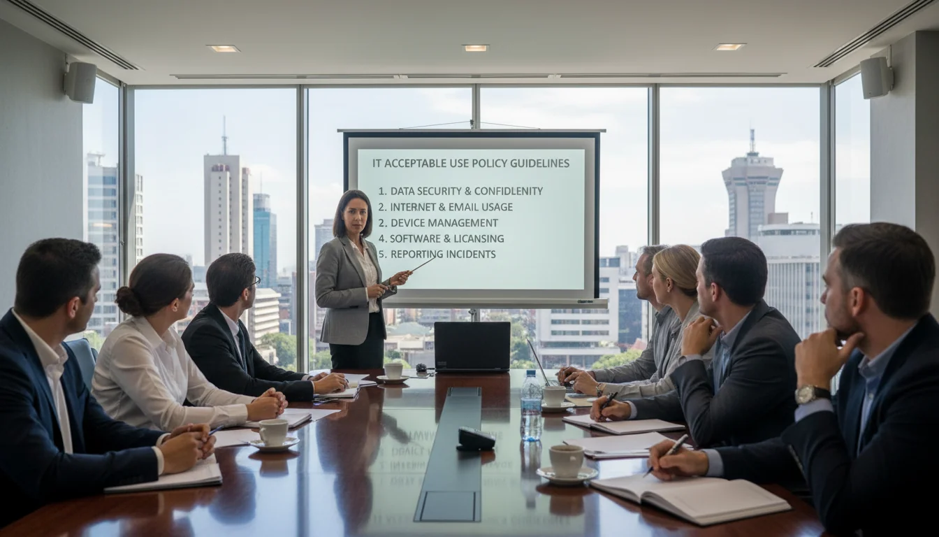 Team training on IT policy compliance