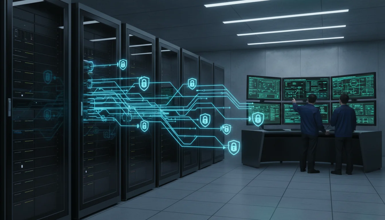 Secure network data flow diagram