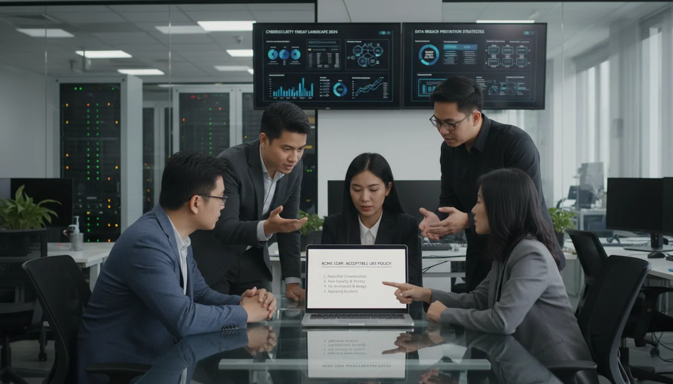 IT security team discussing acceptable use.