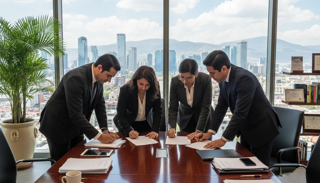 Team signing TI policy agreement form