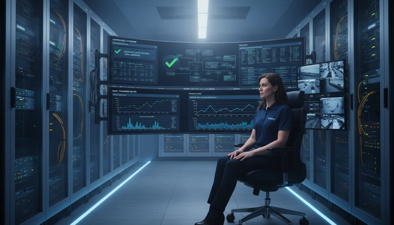 Secure corporate network compliance icon