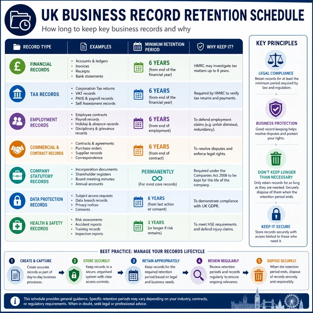 UK Business Record Retention Schedule