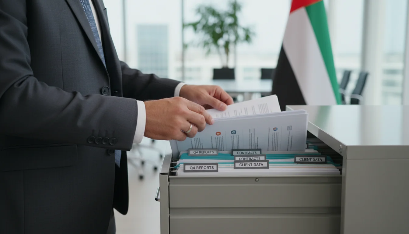 Professional filing documents securely