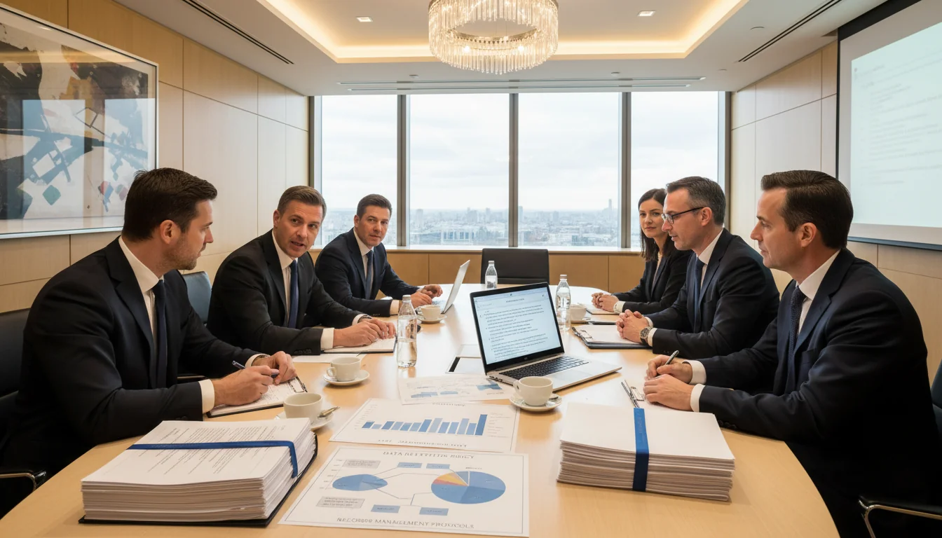 Business meeting on policies.