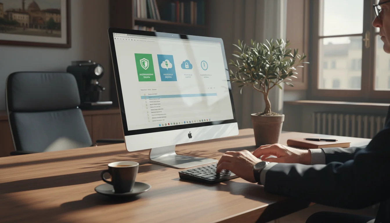 Document management software interface.