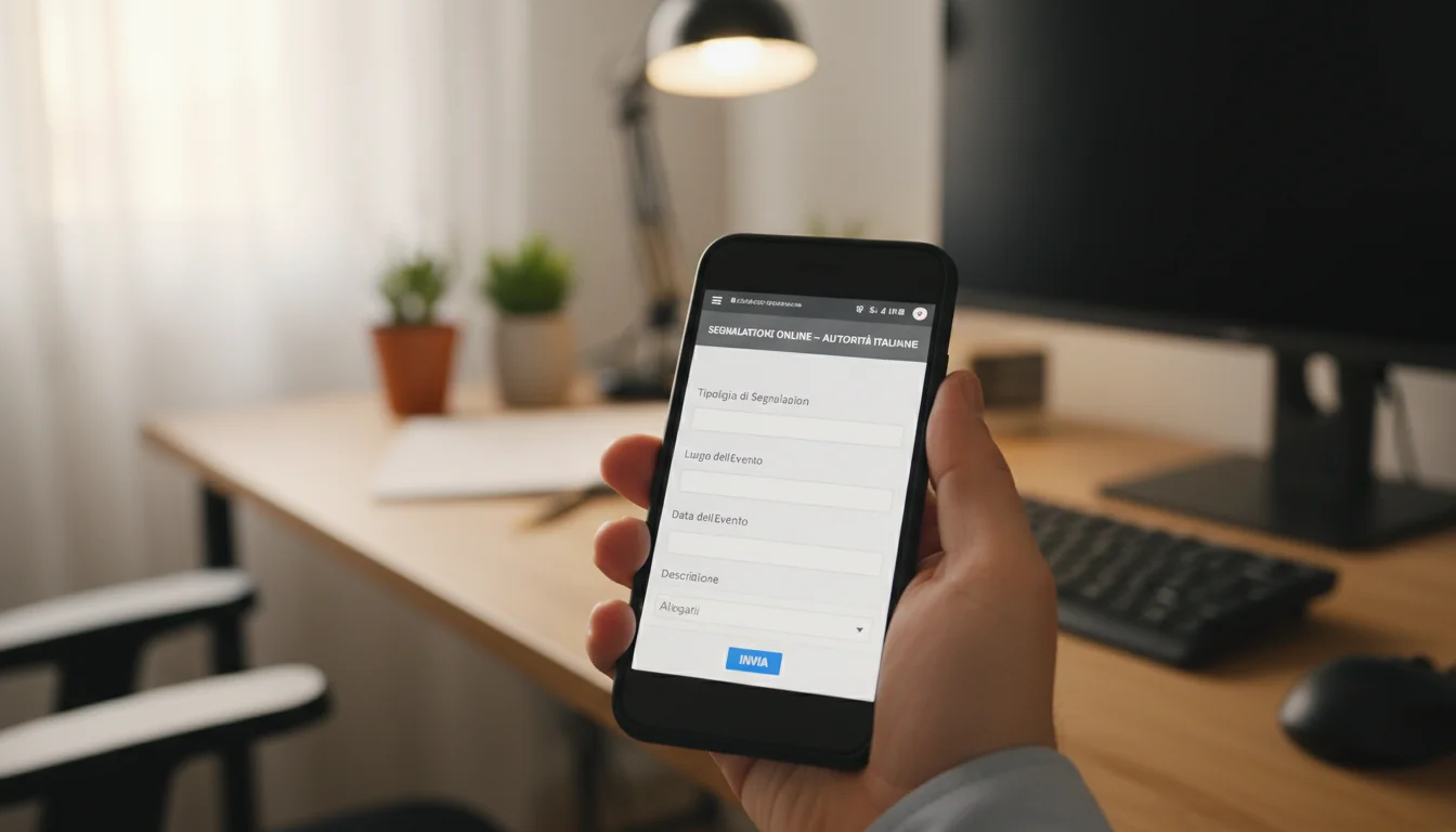 Digital reporting app on smartphone