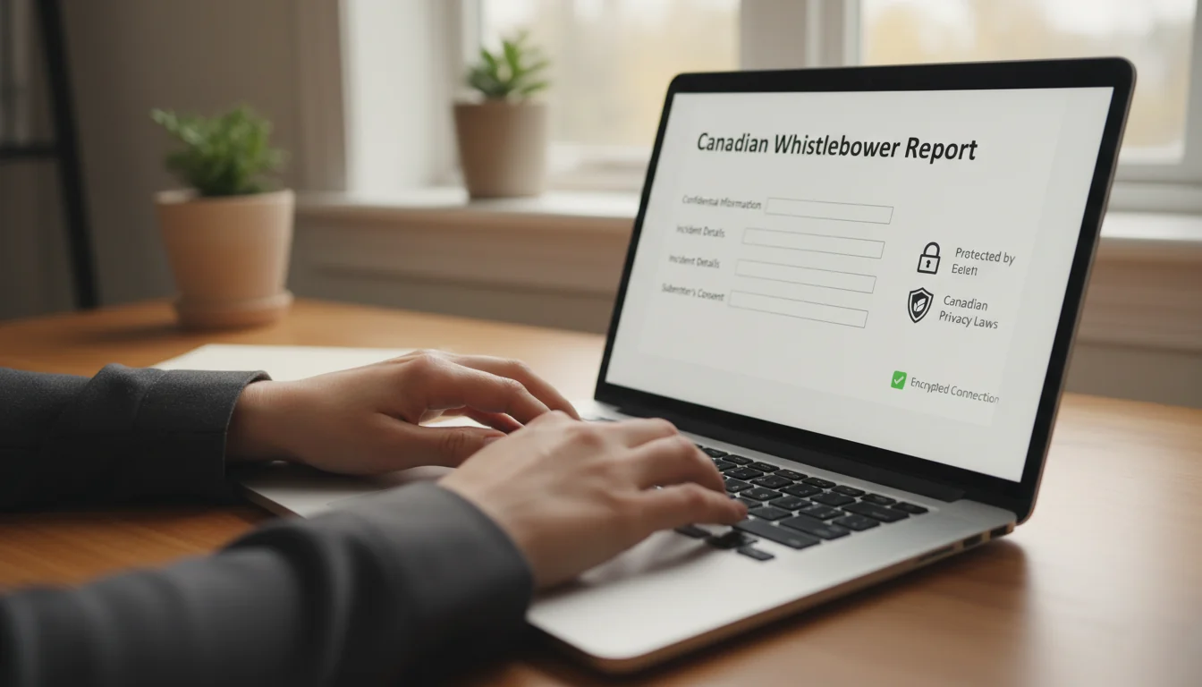 Filing whistleblower report online securely