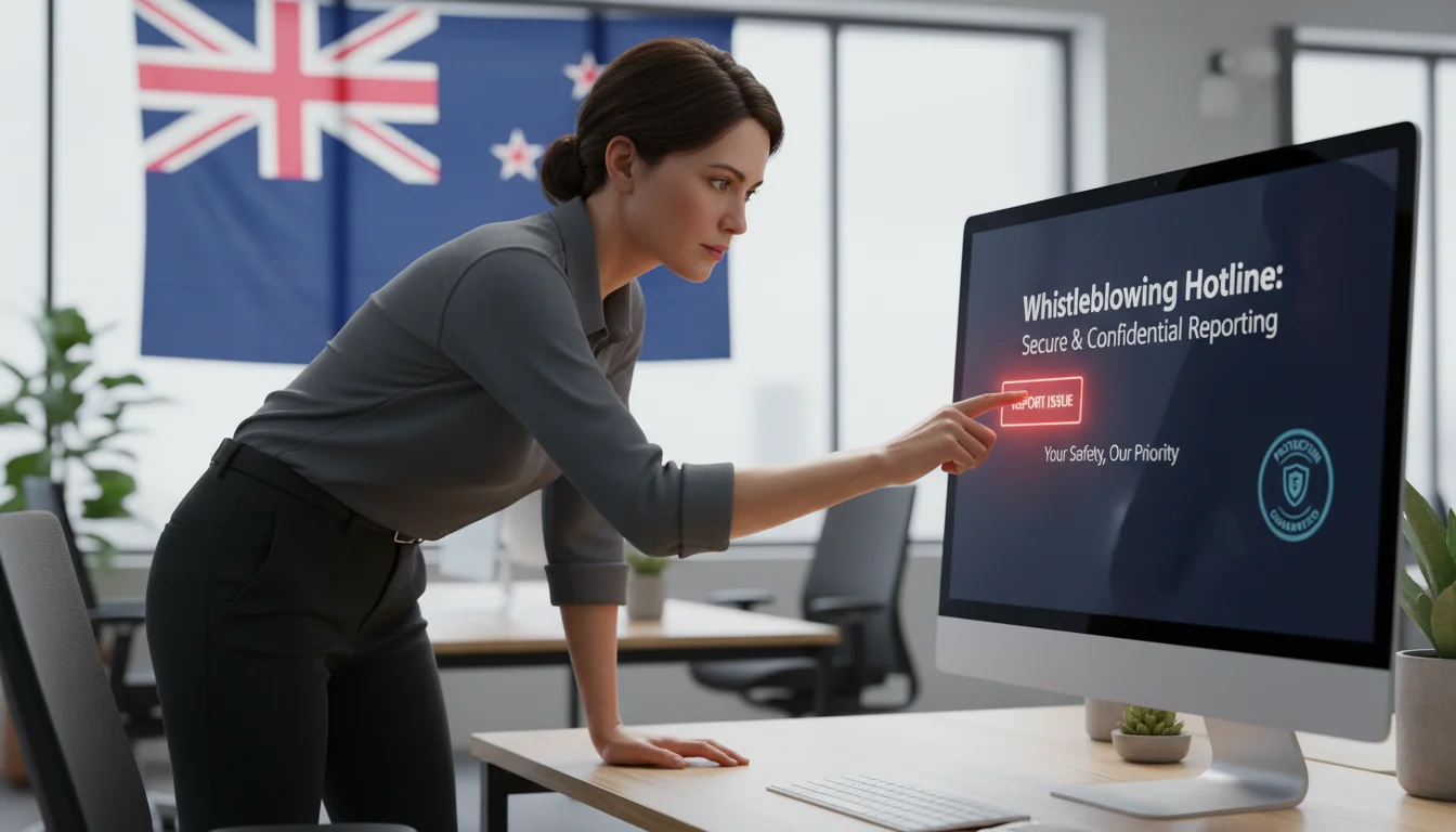 Whistleblower reporting safely in office