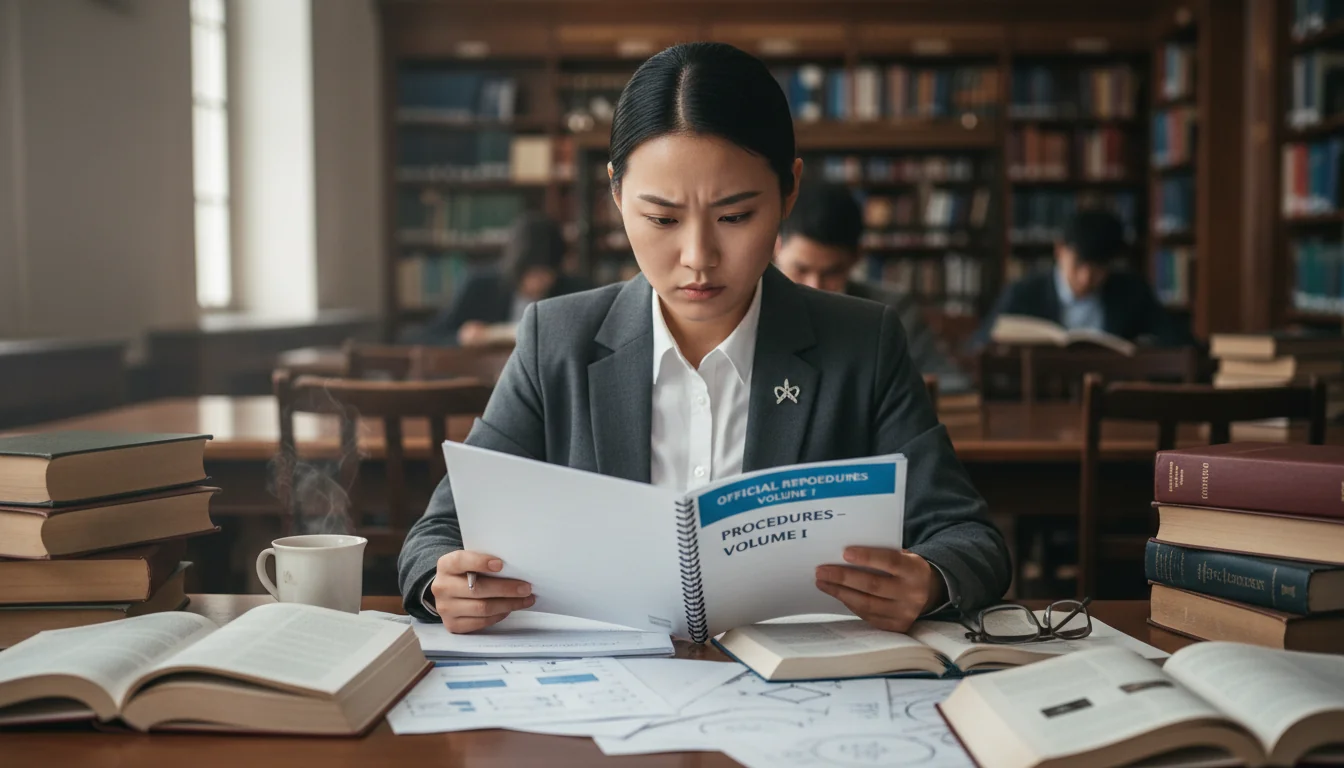 Adult examining official reporting guidelines