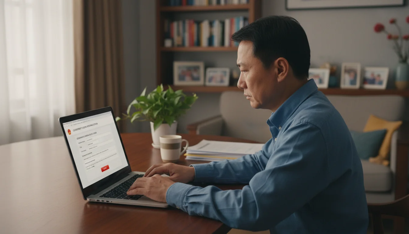 Person submitting online report form