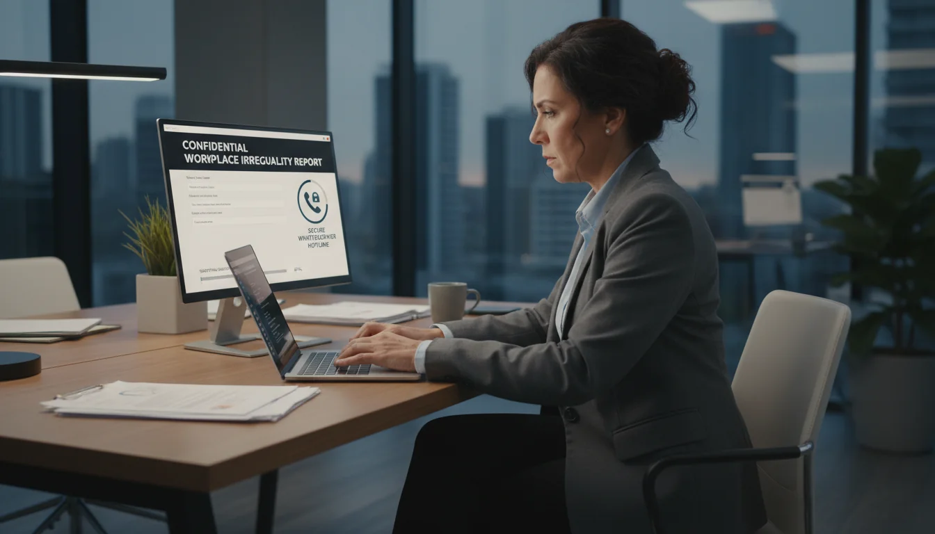 Professional whistleblower reporting irregularity