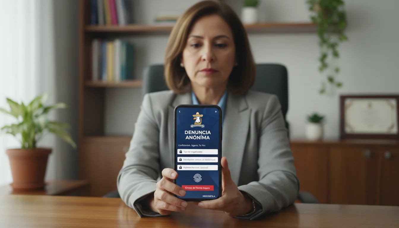 Secure anonymous reporting mechanism illustration