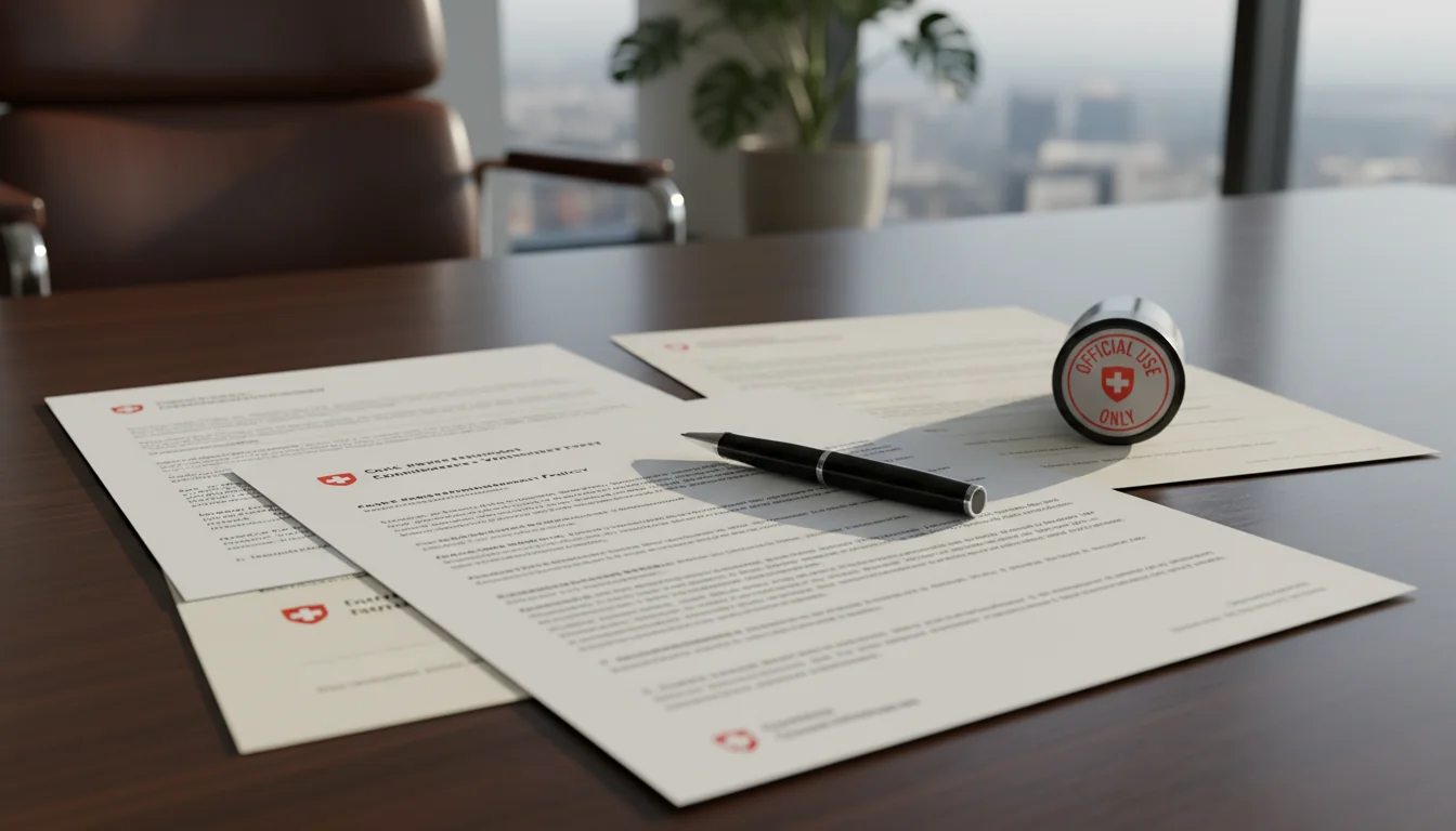 Swiss legal documents for reporting issues