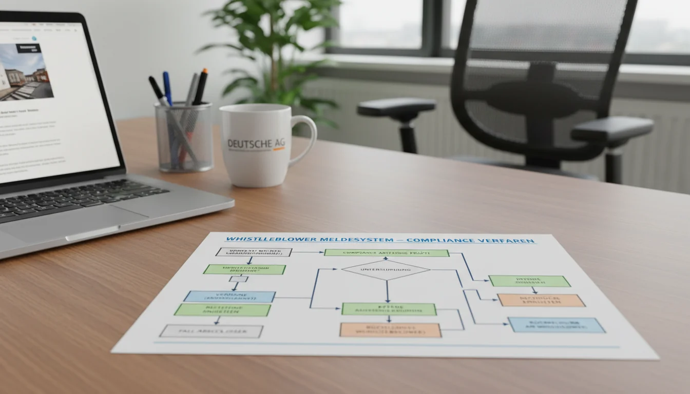 Corporate whistleblower system flowchart
