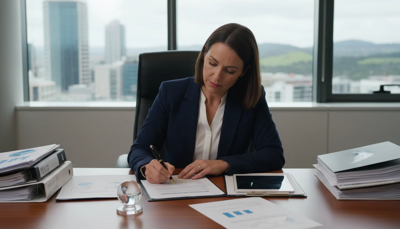 Whistleblower signing confidential document