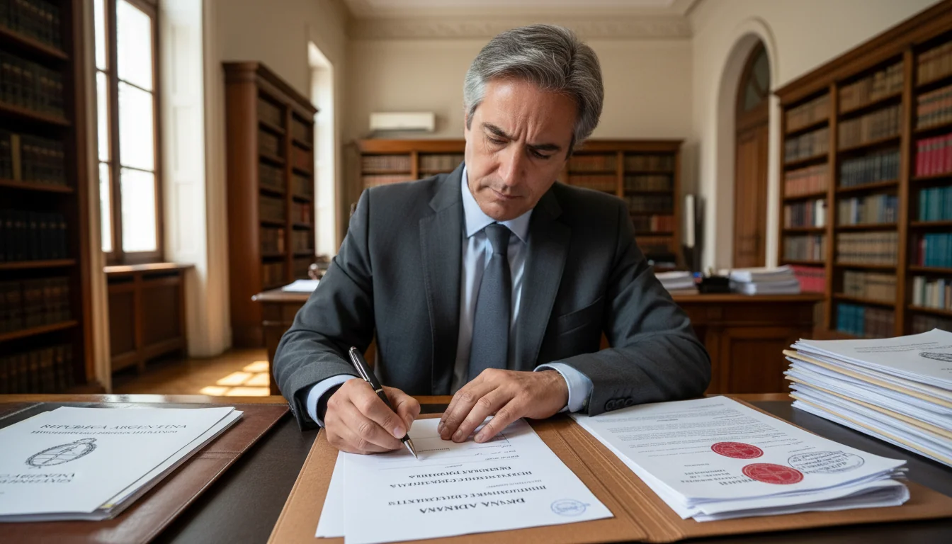 Person signing corporate complaint form.