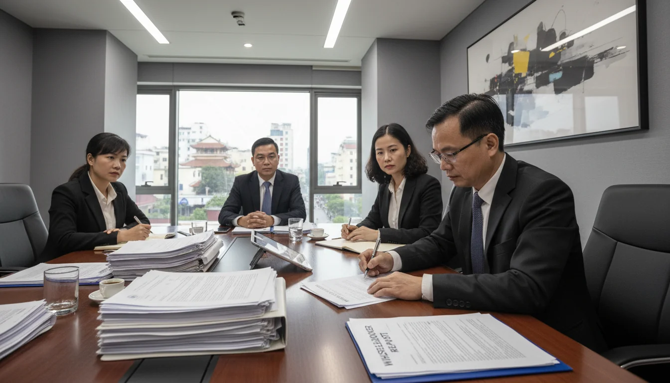 Signing whistleblower report in meeting