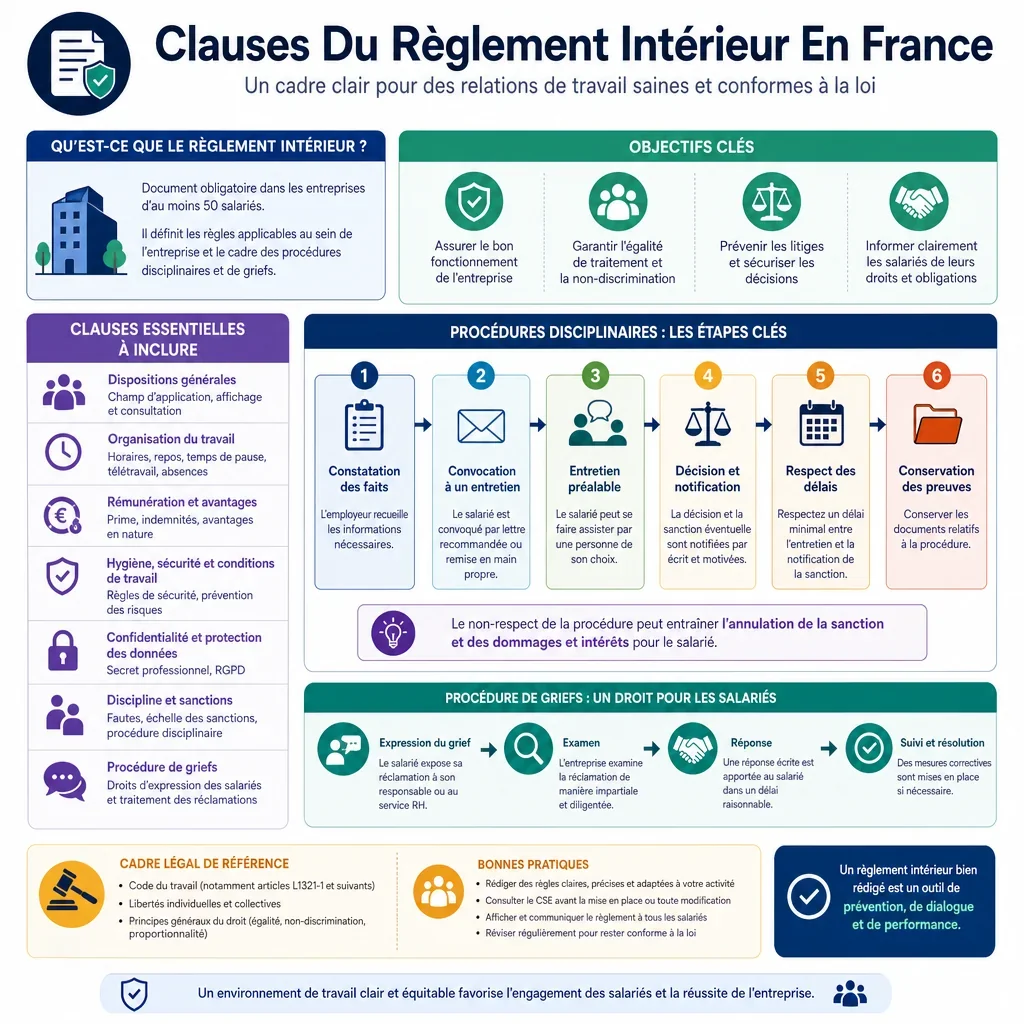 Clauses du règlement intérieur