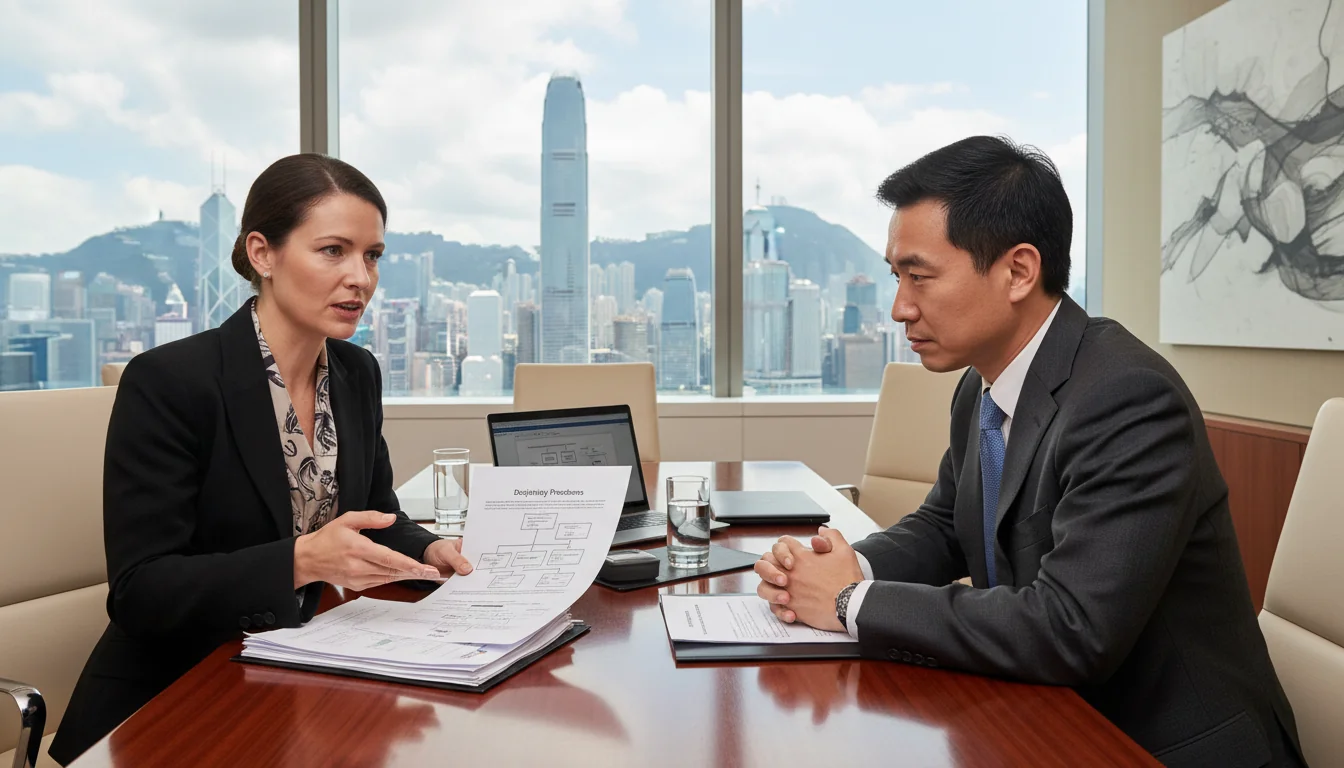 Adult employee in disciplinary meeting