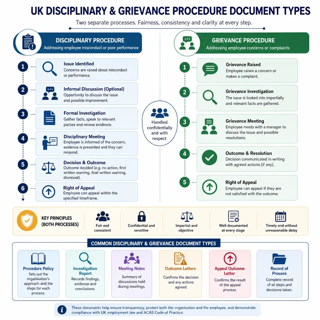 UK Disciplinary and Grievance Procedure Document Types
