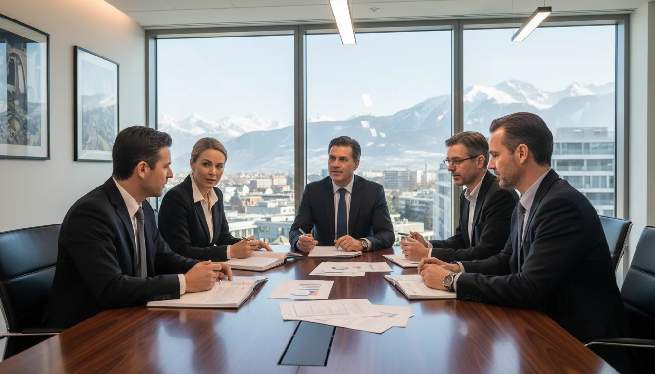 Swiss corporate office meeting