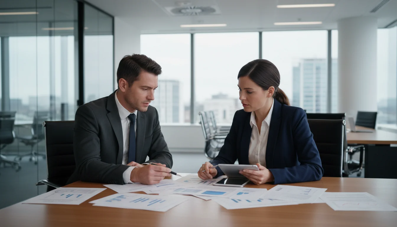 Professional meeting in office