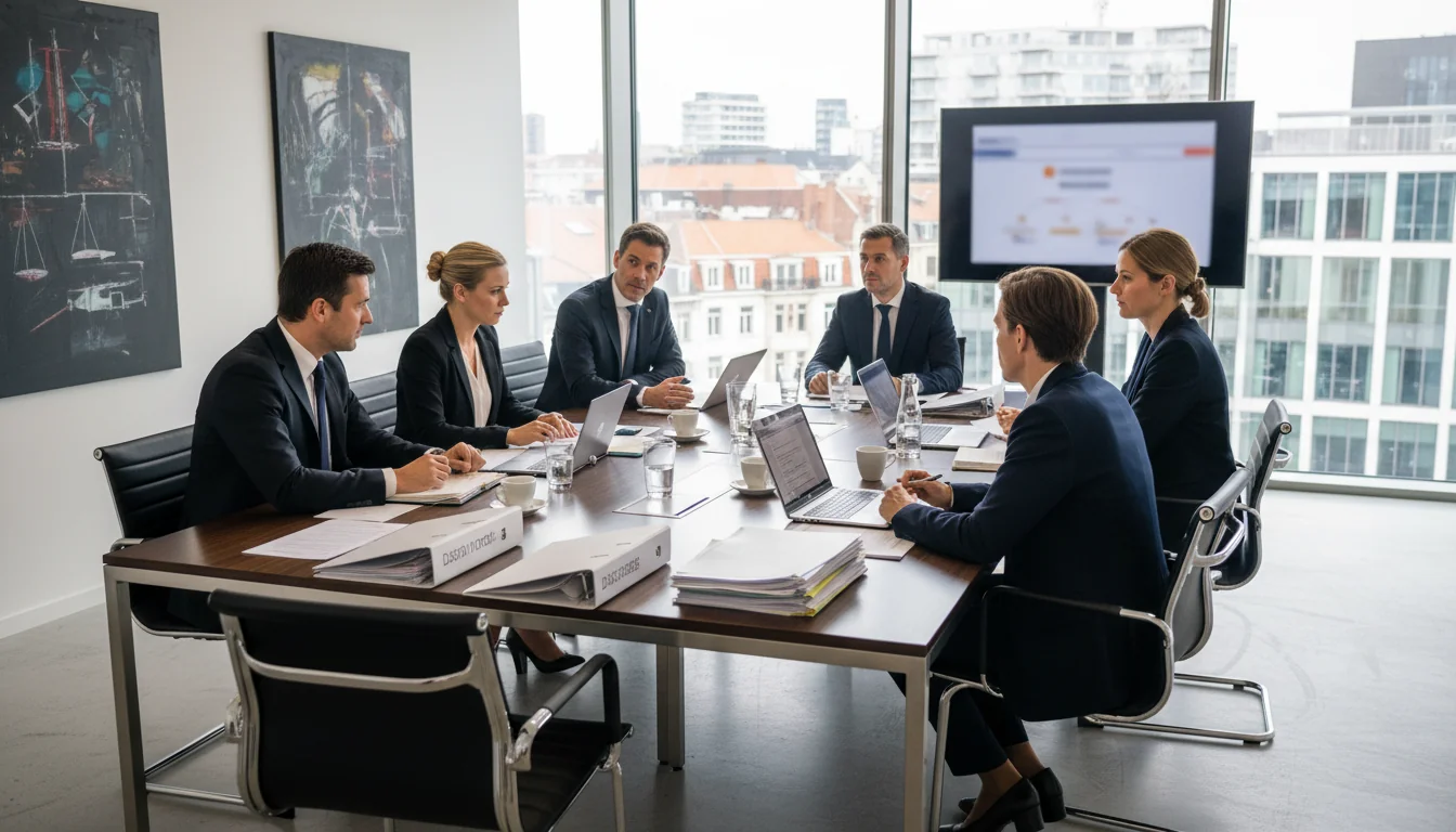 Belgian corporate office meeting