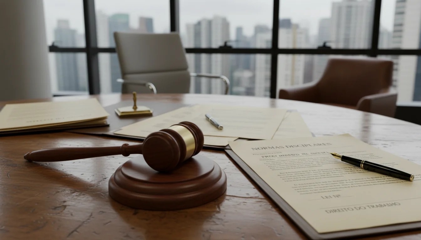 Gavel and Brazilian legal papers