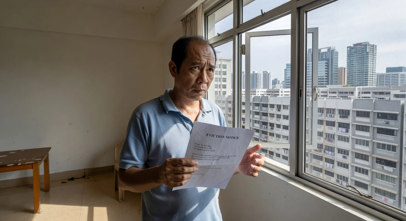 Tenant receiving eviction notice