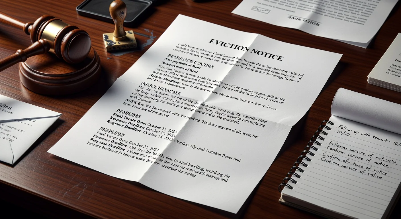 Legal eviction notice template