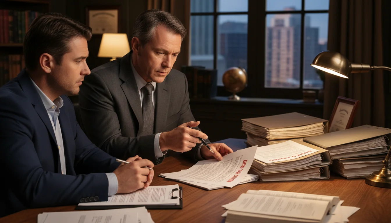 Lawyer explaining quit laws