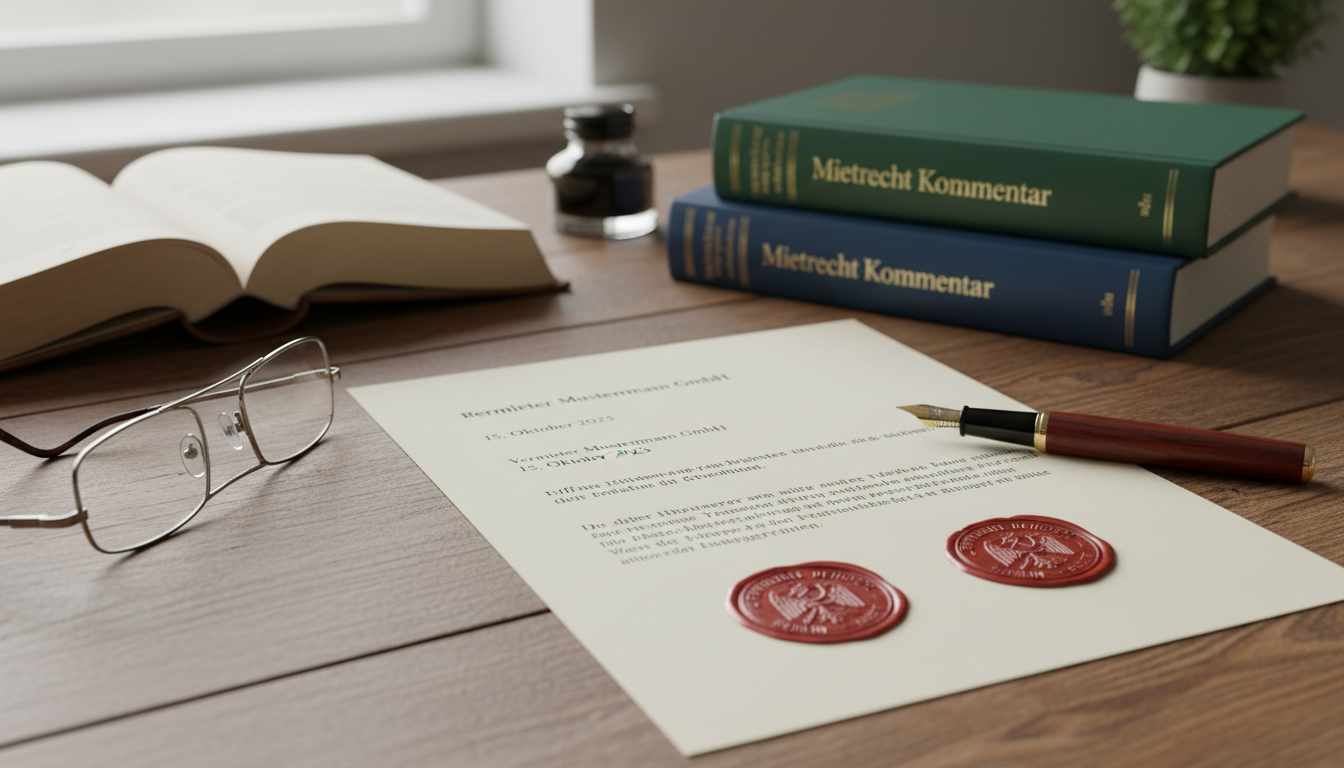 German rental termination letter.