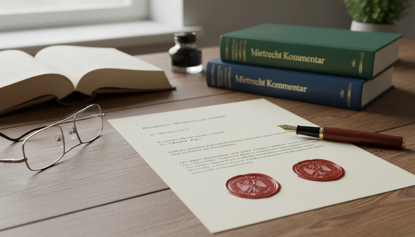 German rental termination letter.